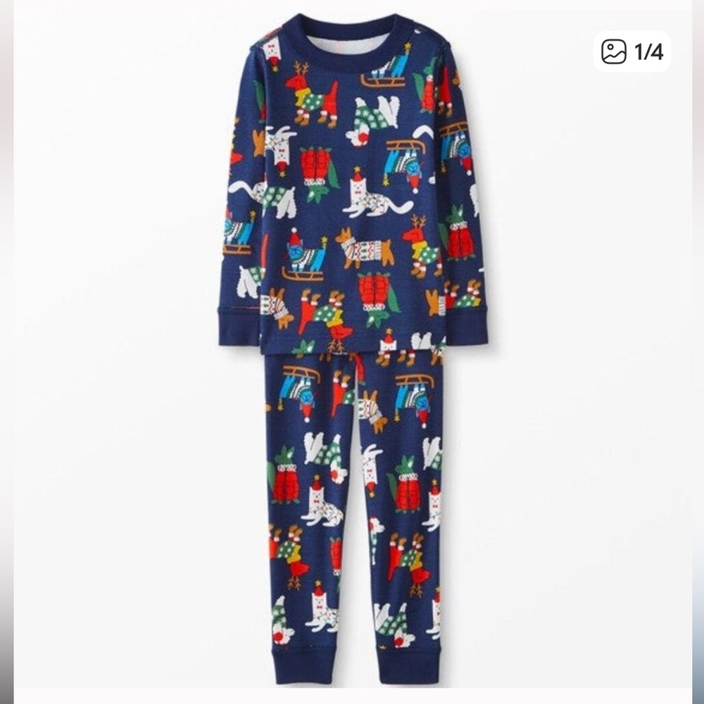 Hanna Andersson Christmas Pups Pajama Set